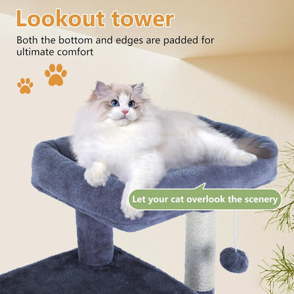 36-Inch Multi-Level Cat Tree - Cozy Condo, Perch & Scratching Posts