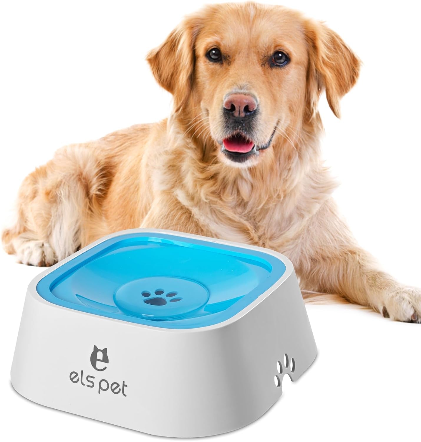 No-Spill Dog water Bowl- 35oz Slow Drinking & Anti- Splash Bowl