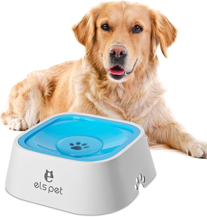 No-Spill Dog water Bowl- 35oz Slow Drinking & Anti- Splash Bowl