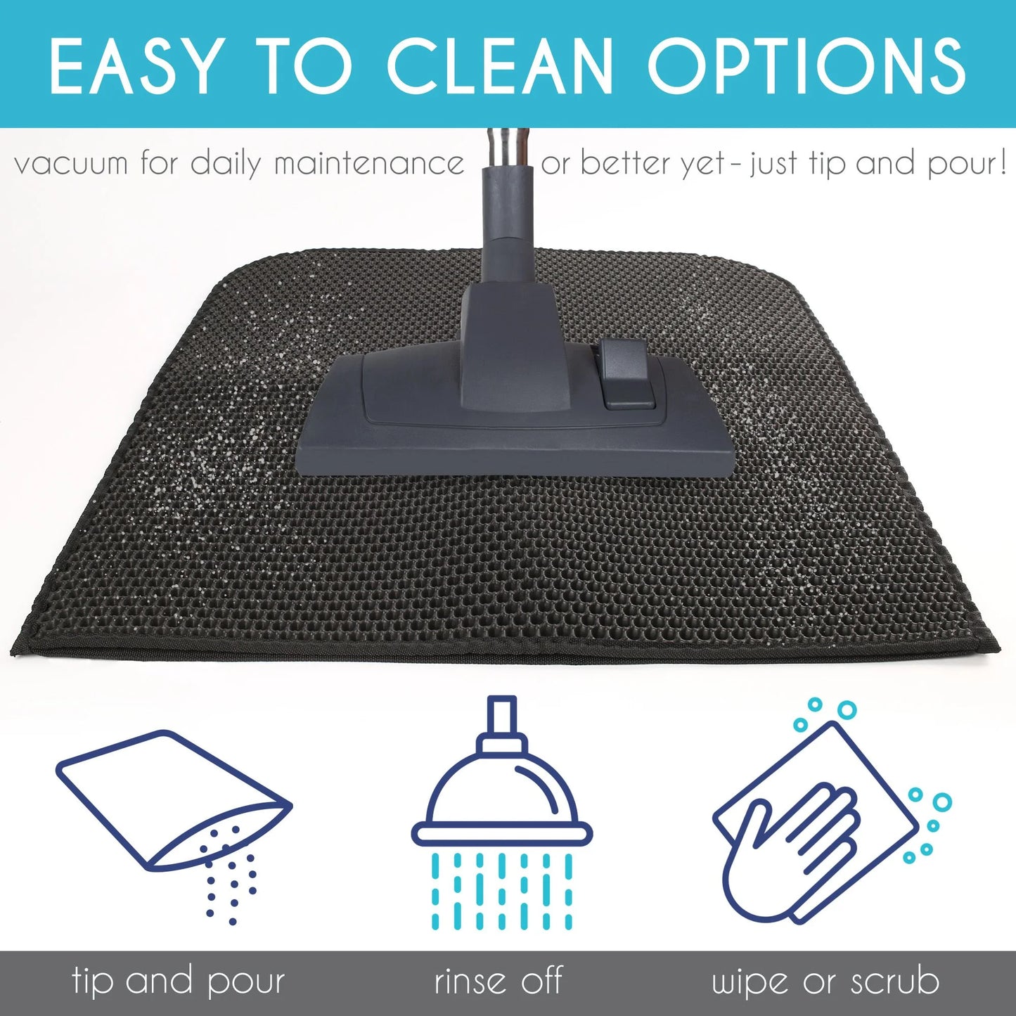 Waterproof Double - Layer Cat Litter Mat- 24x15 Inch Trapping Pad