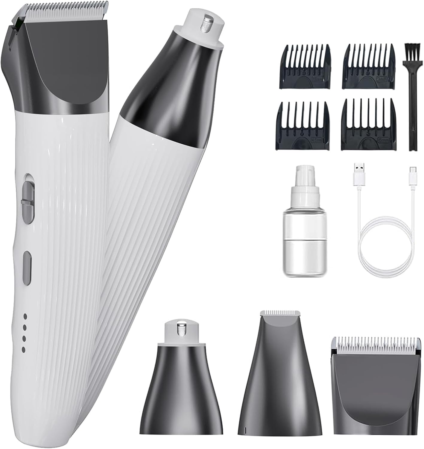 3-In-1 Pet Grooming Kit - Hair Clipper, paw Trimmer & Nail Grinder 