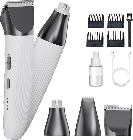 3-In-1 Pet Grooming Kit - Hair Clipper, paw Trimmer & Nail Grinder 