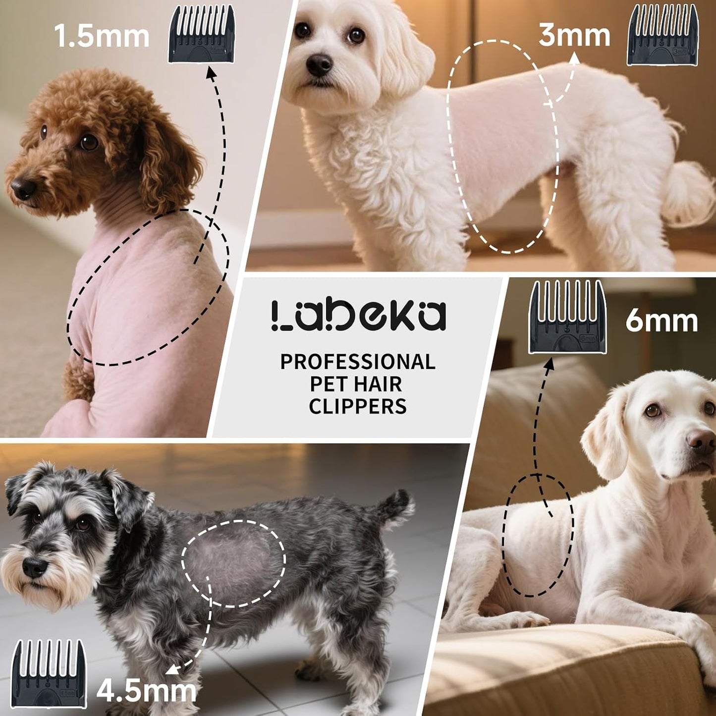 3-In-1 Pet Grooming Kit - Hair Clipper, paw Trimmer & Nail Grinder 