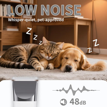 3-In-1 Pet Grooming Kit - Hair Clipper, paw Trimmer & Nail Grinder 