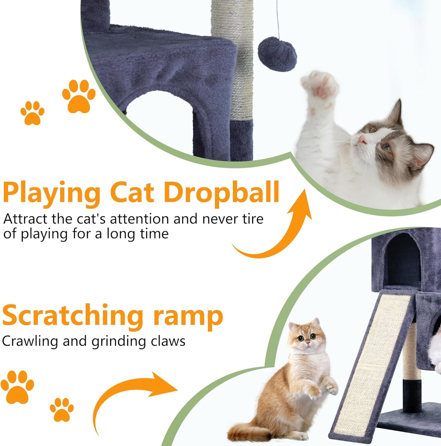 36-Inch Multi-Level Cat Tree - Cozy Condo, Perch & Scratching Posts