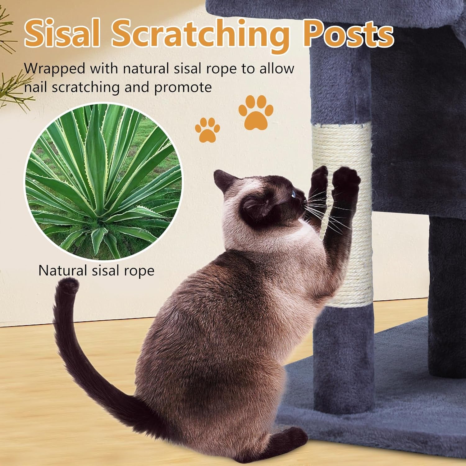 36-Inch Multi-Level Cat Tree - Cozy Condo, Perch & Scratching Posts