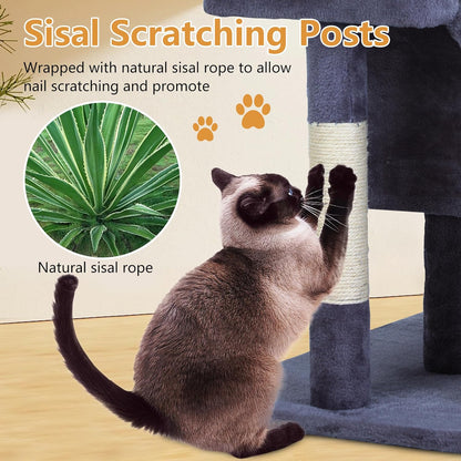 36-Inch Multi-Level Cat Tree - Cozy Condo, Perch & Scratching Posts